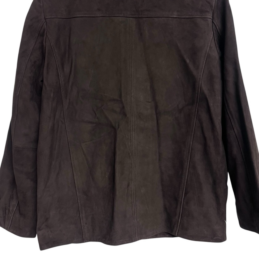 NWT Reformation Veda Lincoln Chocolate Brown Suede Shirt Jacket - Picture 9 of 13